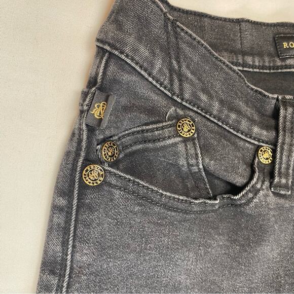 Rock & Republic Jeans Kendra Curvy Bootcut Whimsigoth Rhinestone Y2K Black 6 - Picture 3 of 9